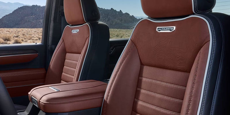 Interior seats of GMC Sierra 2500 HD