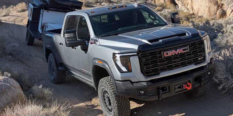 GMC Sierra 2500 HD towing capability in an off-road